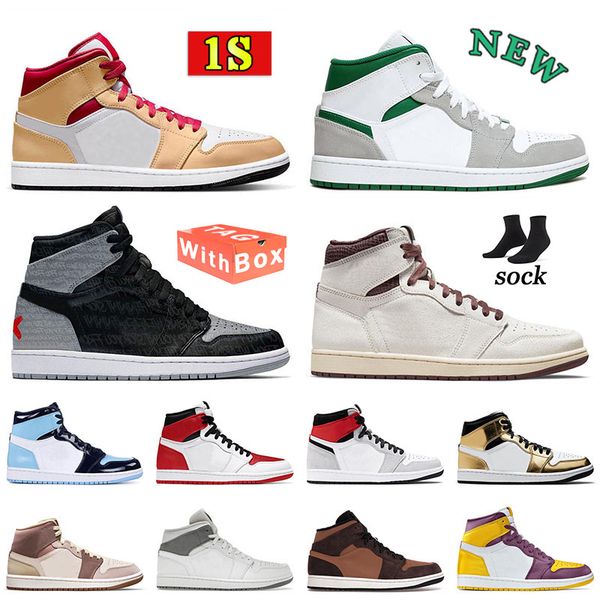 

high og 1 1s mens womens jumpman basketball shoes classical bred patent heat-reactive hand craft tan gum heritage coconut milk designer snea