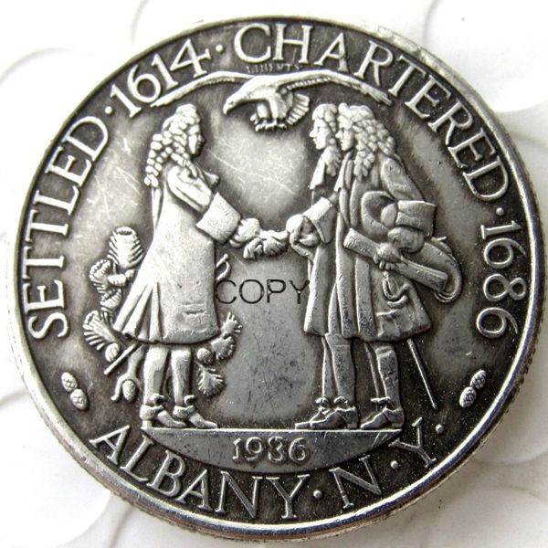 USA 1936 Albany Commemorativa da mezzo dollaro Craft Placcato argento Copia Moneta Promozione bei accessori per la casa