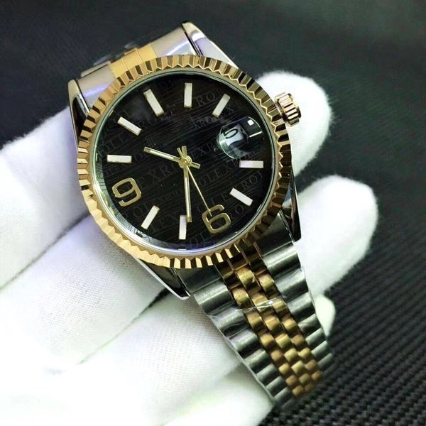 

new men's fashion dress steel band quartz watch date business military male clock wristwatches relogio masculino, Slivery;brown