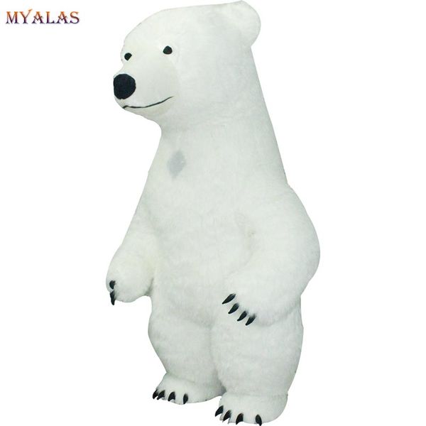 

mascot doll costume giant polar bear mascot costumes animal inflatable costume fantasias huge walking advertising party costume, Red;yellow