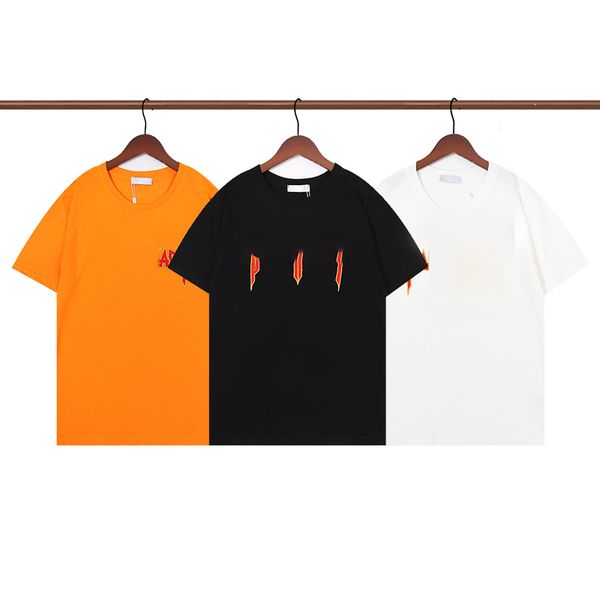 

2022 lightning logo men's t-shirt summer short-sleeved women's designer t-shirt printed casual outdoor t-shirt round collar clothi, White