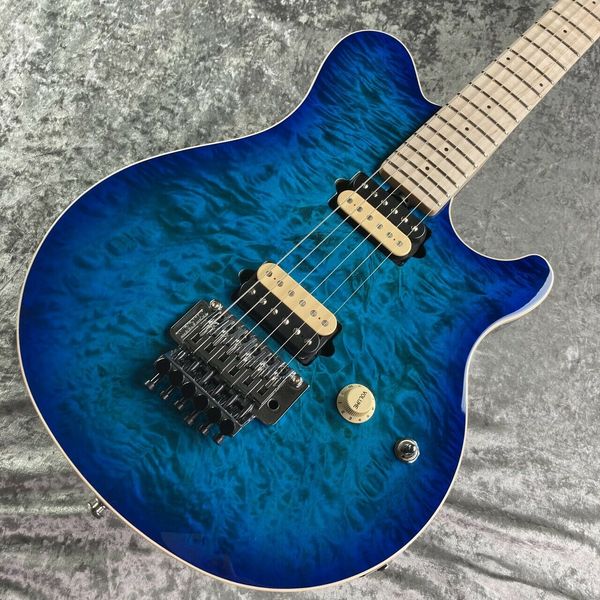 

music man alboa blue quilt #ggdde electric guitar