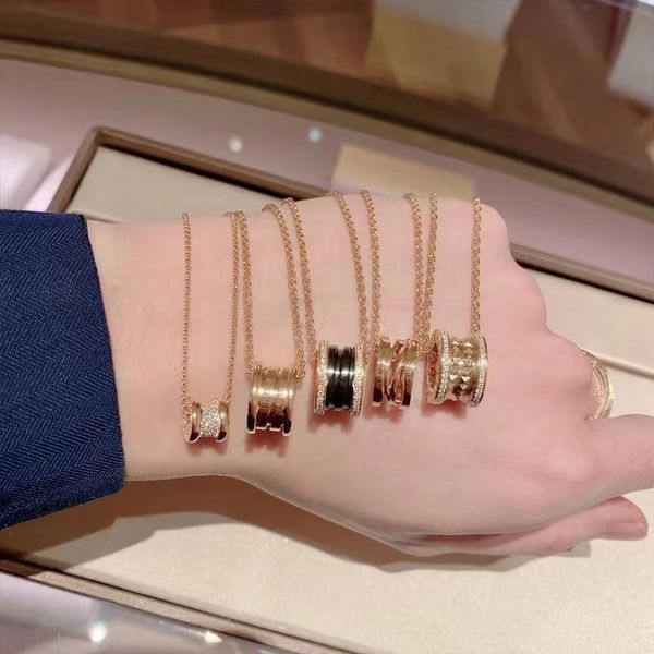 

bao 4.25 full diamond small waist necklace light luxury titanium steel does not fade clavicle chain various colors, Silver