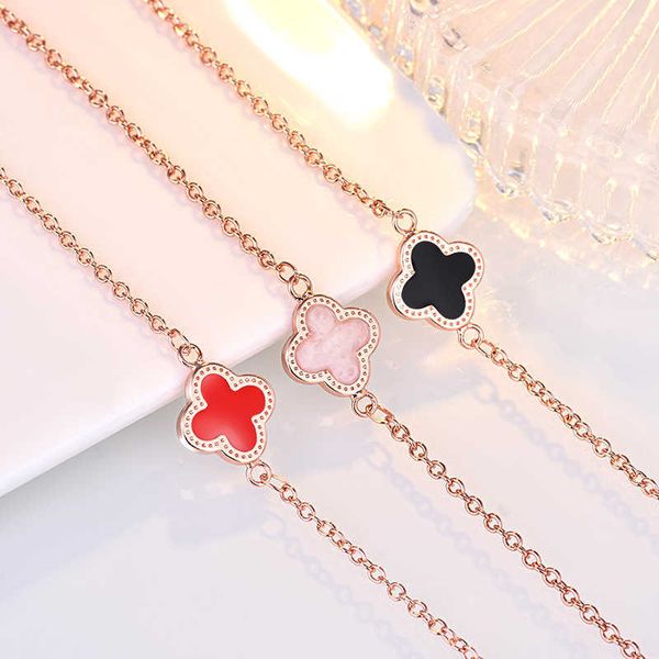 

18k rose gold charm bracelets earrings rings pendant necklaces set luxury clover lovely link bracelet jewelry for women valentine day xmas, Golden;silver