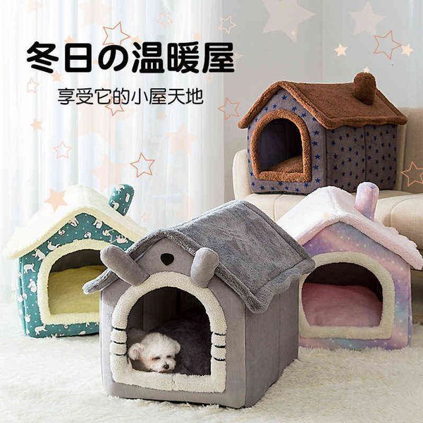 

kennel house type winter warm small dog teddy four seasons general removable and washable kennel cat nt bed pet products