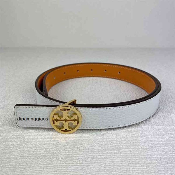

designer belts luxury burbry new tb white belt women's double-sided leather belt for girlfriends gift small belt 25mm wide lovers, Black;brown