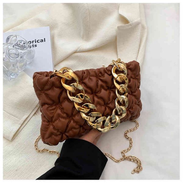 

handbags bags premium fashion pleated bubble 2022 summer versatile chain messenger, Black;red