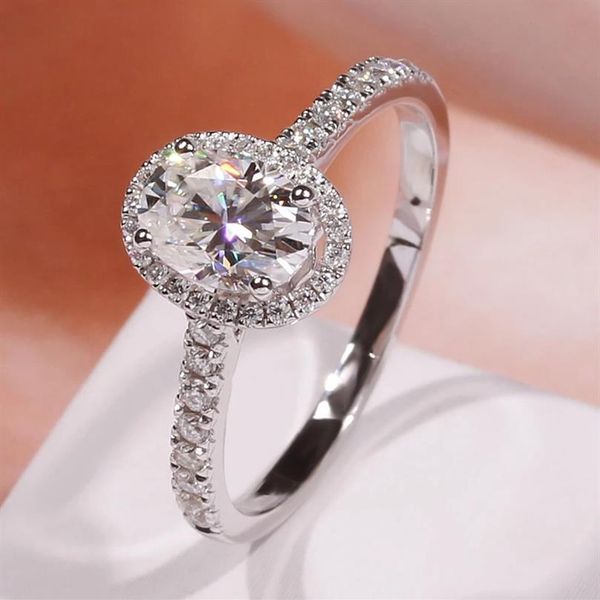 

classic luxury womens special-shaped dove egg oval diamond ring micro-inlaid proposal engagement lover christmas gift jewelry252l, Silver