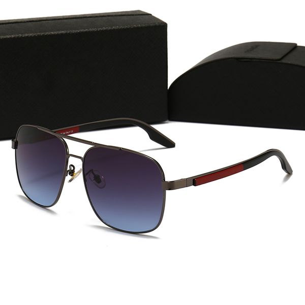 Retro-Trend Herren-Sonnenbrille, Damen-Sonnenbrille, Verbund-Metallrahmen, optisch, klassisch, rechteckig, quadratisch, Gold, Luxus-Herren-Sonnenbrille für Damen