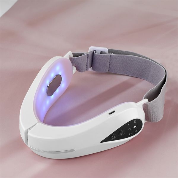 

ems massager v-line lift up belt red blue light face slimming vibration massager face lifting device reduce double chin 220426
