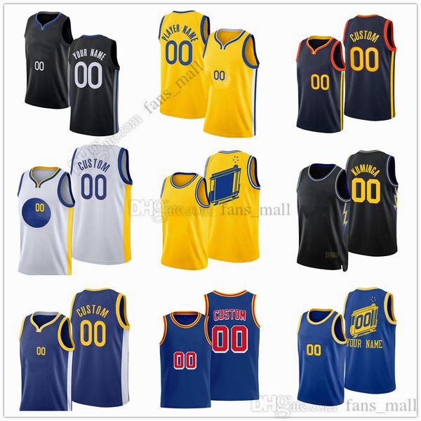 

custom screen printed basketball stephen 30 curry jerseys 22 andrew 33 james wiggins wiseman 00 jonathan kuminga 3 poole 11 klay draymond th, Black;red