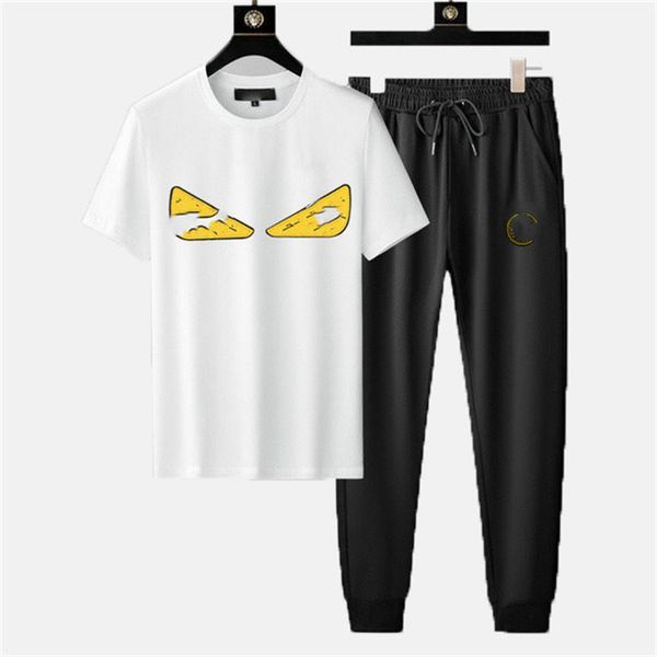 

2022 mens designers tracksuit letters embroidery summer fashion sportswear short sleeves pullover jogger pants suits o-neck sportinguit sx9, Gray