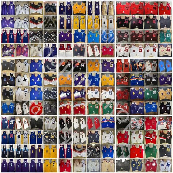 

mitchell and ness real stitched west basketball payton kemp allen iverson garnett mcgrady bibby morant nash barkley stockton malone anthony, Black;red