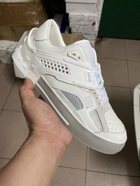 

2022 latest real leather men's sneakers shoes youth sports edition trainers fashion casual flat racing, Black