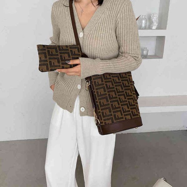

80%2022 new luxury bags bag high-capacity net red simple canvas ins bucket bagwomen's fashion bags