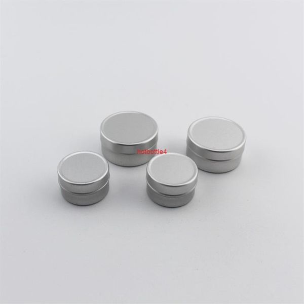 

50pc 5g 10g aluminum empty cosmetic container with lids small lip balm tin solid perfume packaging jar sample bottlegood qualtity3612