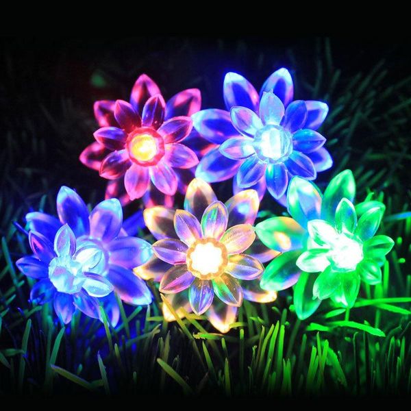 Saiten 10/20LED Lotus Girlande Lichterkette Batteriebetriebene Hochzeit Weihnachten Für Zuhause Girlande Led Licht Dekoration LampeLED StringsLED