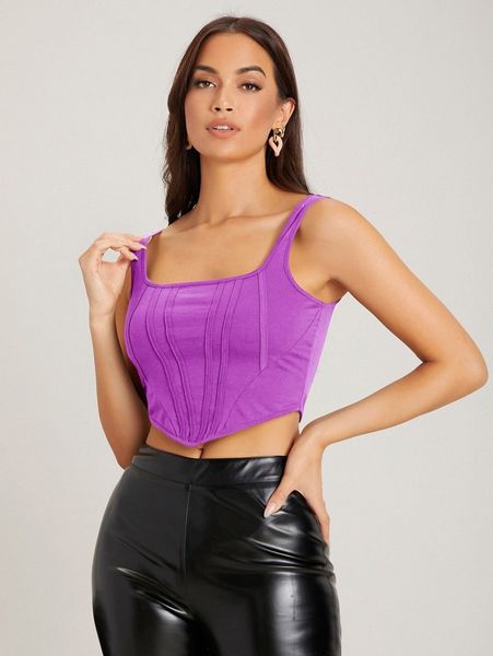 

solid crop tank r2uw#, White