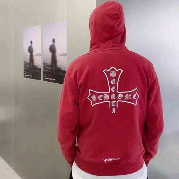 

fashion classic brand mens hoodies designer ch sweatshirts horseshoe cross print jacket women casual quality luxury pullover hooded166, Black