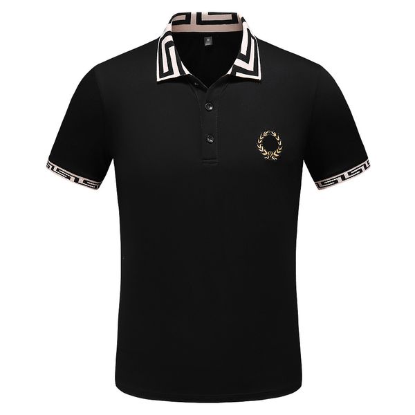 

mens stylist polo shirts luxury italy men clothes short sleeve fashion casual 100% cotton men's summer t shirt many colors are availabl, White;black