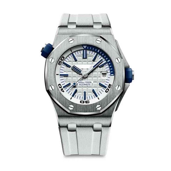 

mens automatic mechanical black blue rubber watch 316l stainless steel diving sapphire glass backijmj, Slivery;brown