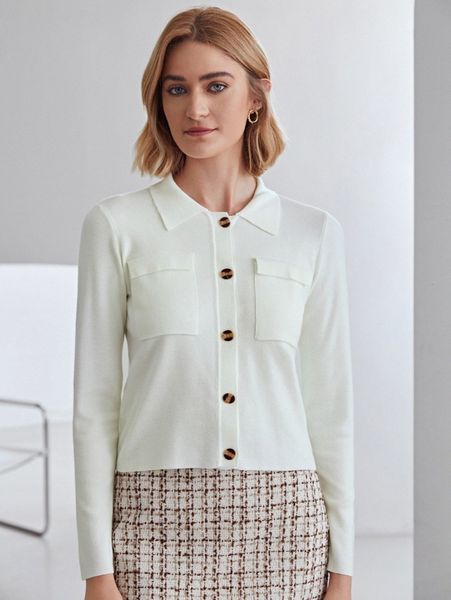 

motf premium wool mix crop cardigan v8vf#, White;black