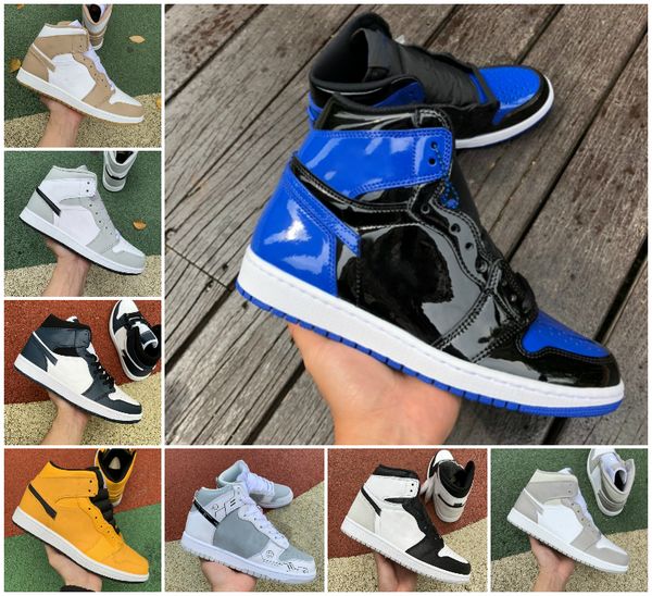 

jumpman 1 1s og mens women basketball shoes visionaire patent green royal university blue dark mocha twist milan armory navy light smoke gre