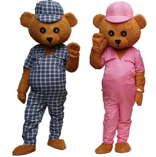 Aldult Teddy Mascot Costume Cartoon Animal Costume Fancy Dress Party Christmas Riccio Bear Mascotter