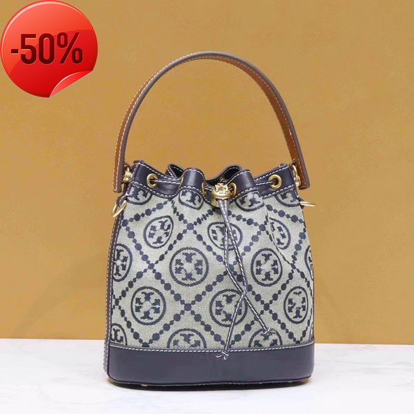 

the factory directly summer new tb bag single shoulder portable sail embroidered cloth drawstring bucket bag