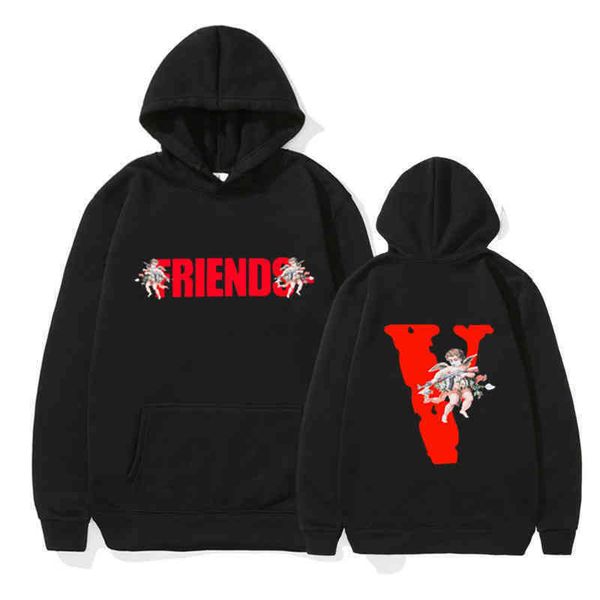 

autumn and winter men' vlones friend angel v weater looe hoodie wo, Black