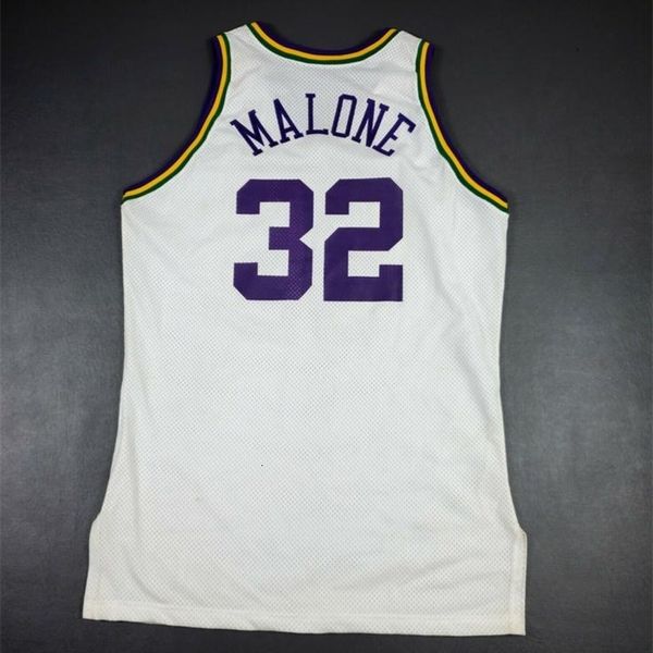 CHEN37 Jersey de basquete raro Homens jovens mulheres vintage Karl Malone Champion 95 96 Tamanho do ensino médio S-5xl Custom Qualquer nome ou número