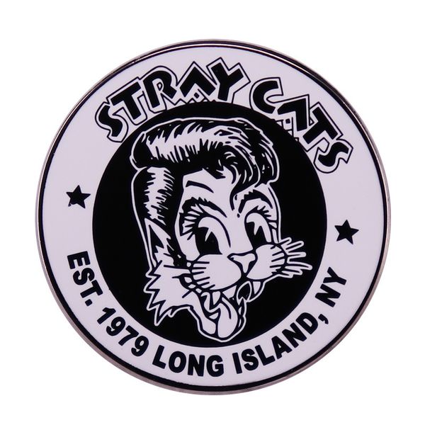 

long island the stray cats band art gift pin, Blue