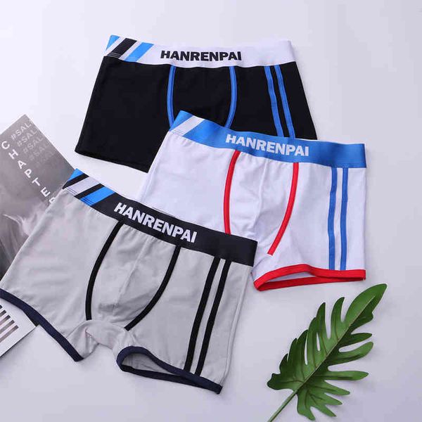 Hommes U-convexe Boxer Briefs Homme Sexy Coton Sous-Vêtements Mâle Mi-Taille Slip Sport Culotte Confortable Homme Coton Boxer Shorts G220419