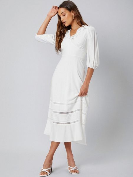 

cupro balloon sleeve dress t2ps#, Black;gray