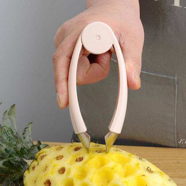 Ananas Messer Schäler Edelstahl Werkzeuge Stahl Peeling Artefakt Fugenhobeln Clip Samen Peeling Haushalt Obst CCB15112