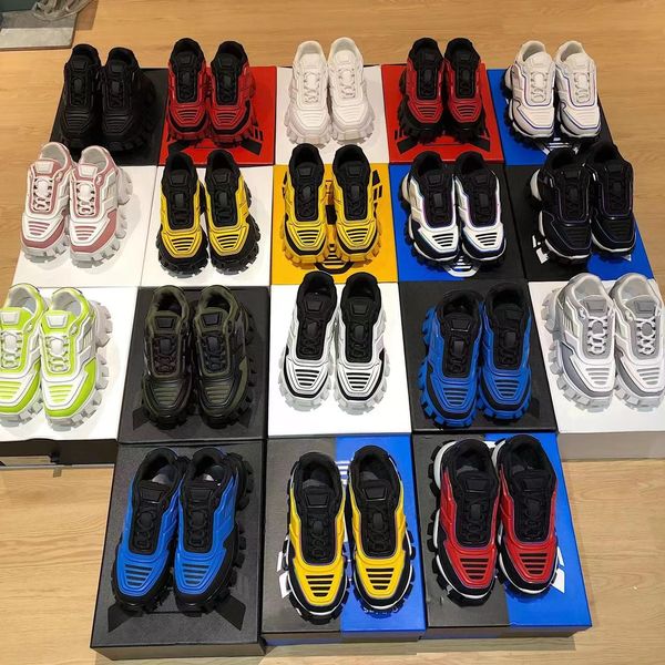 

designer luxury shoes black white sneakers capsule series shoes trainers rubber low platform sneaker with box