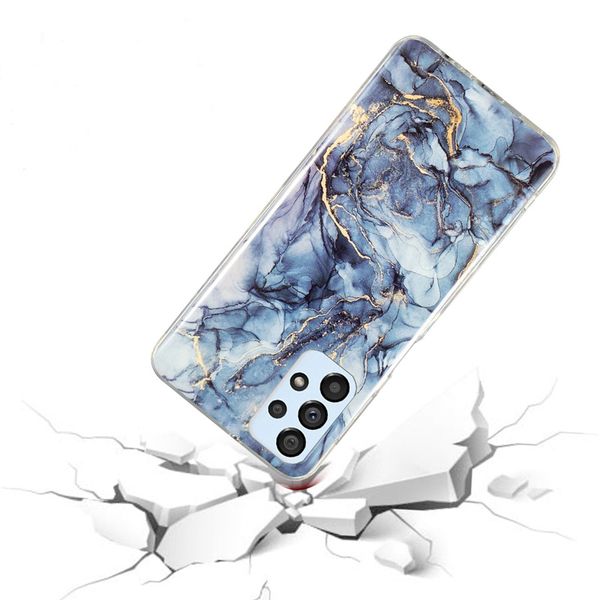 Мраморный мягкий TPU IMD Case для Samsung A33 A53 A13 A52 A32 A12 A22 S20 S22 Plus S21 Fe Fashion Stone Rock Gel Phone обратно