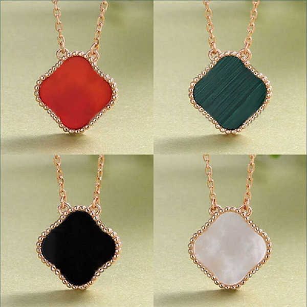 

clover pendant necklaces fashion elegant designer necklaces for women party wedding couple luxury necklace jewelry, Silver