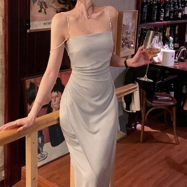 

elegant summer strap midi dres prom evening bodycon party birthday club fashion clothing 220712, Black;gray