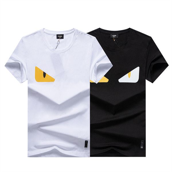 

luxury t-shirt summer men women short sleeves fashion tee cotton t-shirts leisure classic pattern02, White;black
