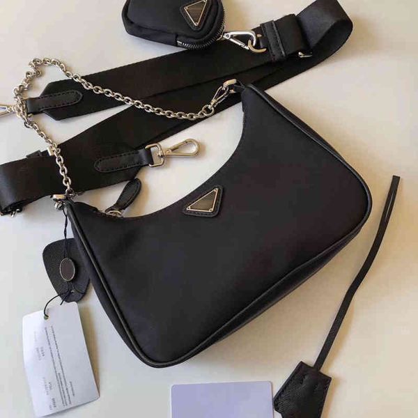 

2022 new designer handbags family in one same hobo underarm nylon chain one messenger