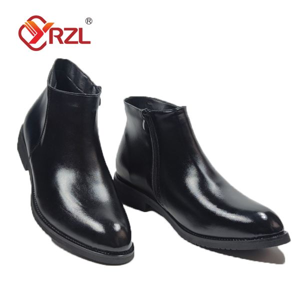 

men boots fashion classic british style leather boots for men with zipper ankle boots men botas hombre black leather