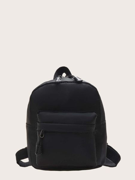 

kids minimalist double zipper backpack she