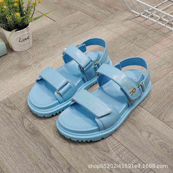 

sandals summer leather thick soled sandals women metal leopard pattern casual fashion, Black