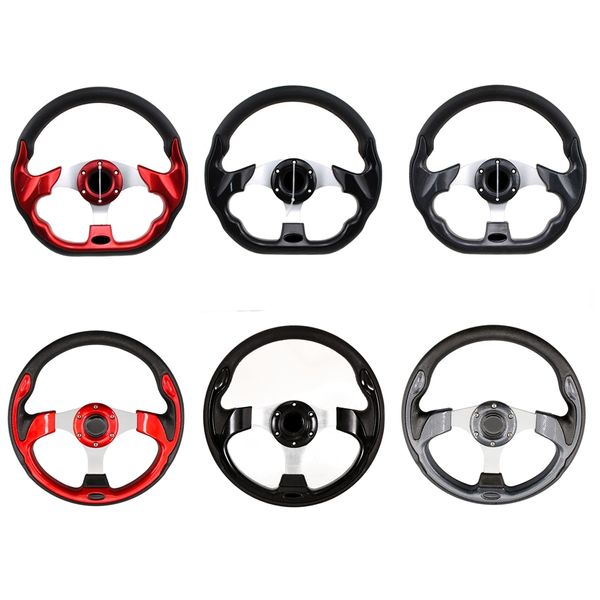 Universal 13 polegadas de 320 mm de corrida de carro esportivo com botão de chifre de botão de buzina de fibra de carbono Drifting Sport Car Wheels de direção 14 cores de alta qualidade