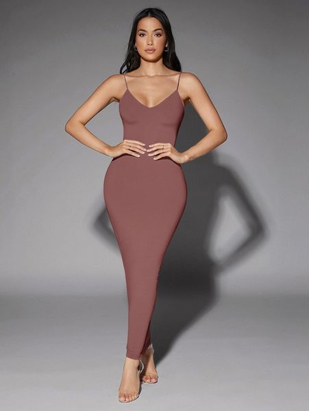 

club solid backless bodycon dress 78m3#, Black;gray