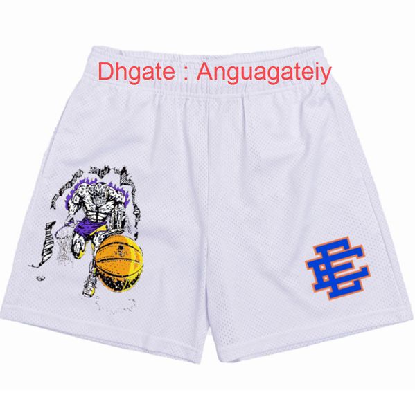 

men's fashion eric emanuel shorts brand ee classic basic new york city skyline luxury casual women men fitness sports pants workout mes, White;black