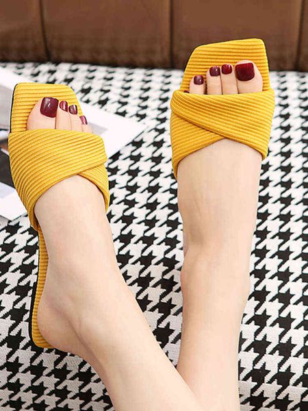 

summer women slippers 2022 new brand flats sandals beach slides rome slingback flip flops ladies shoes fashion causal zapatos y220622, Black