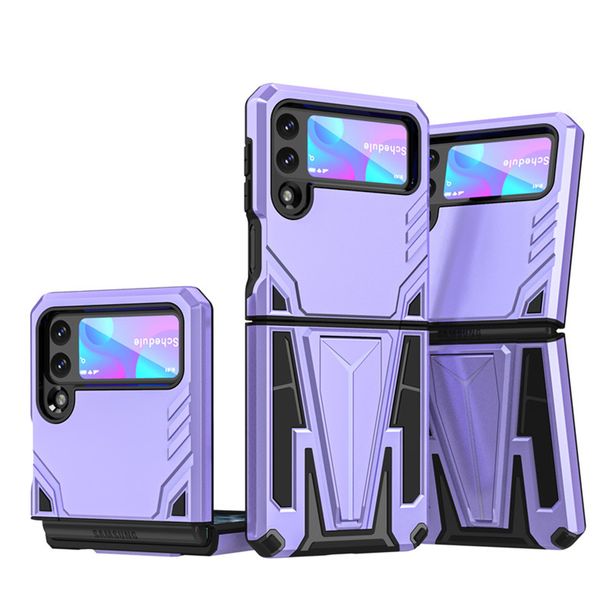 Custodia per cavalletto per Samsung Z Flip3 Fold3 Custodie per telefoni cellulari Cover Lamiera di ferro incorporata utilizzata per il supporto magnetico per auto