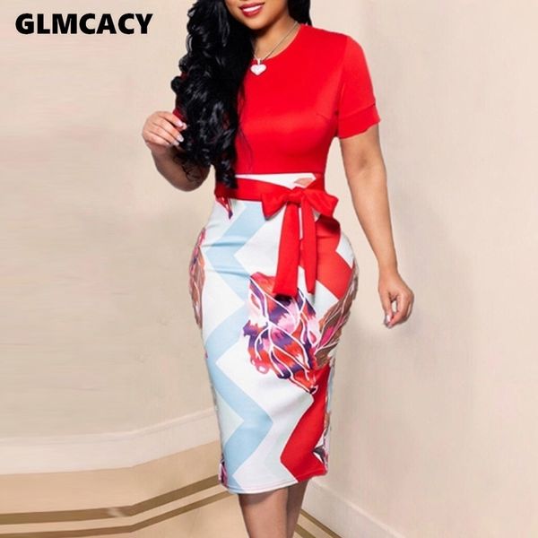 

women short sleeve floral bodycon dress vintage ladies office work elegant party dresses pencil midi dress y200102, White;black